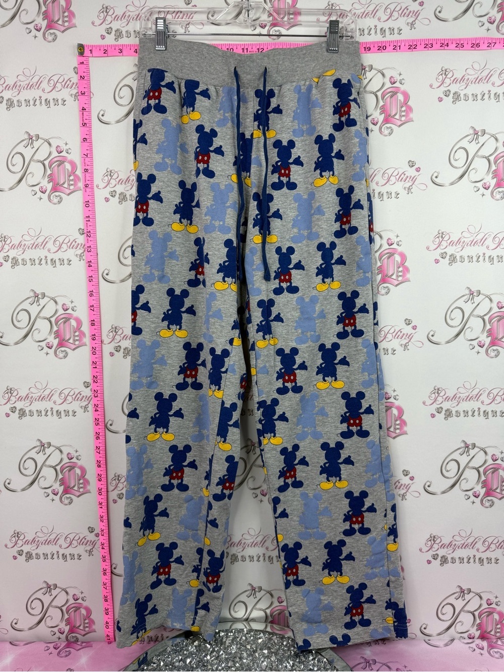 Disney pants Grey Wide-Leg Mickey Print Lounge Pants